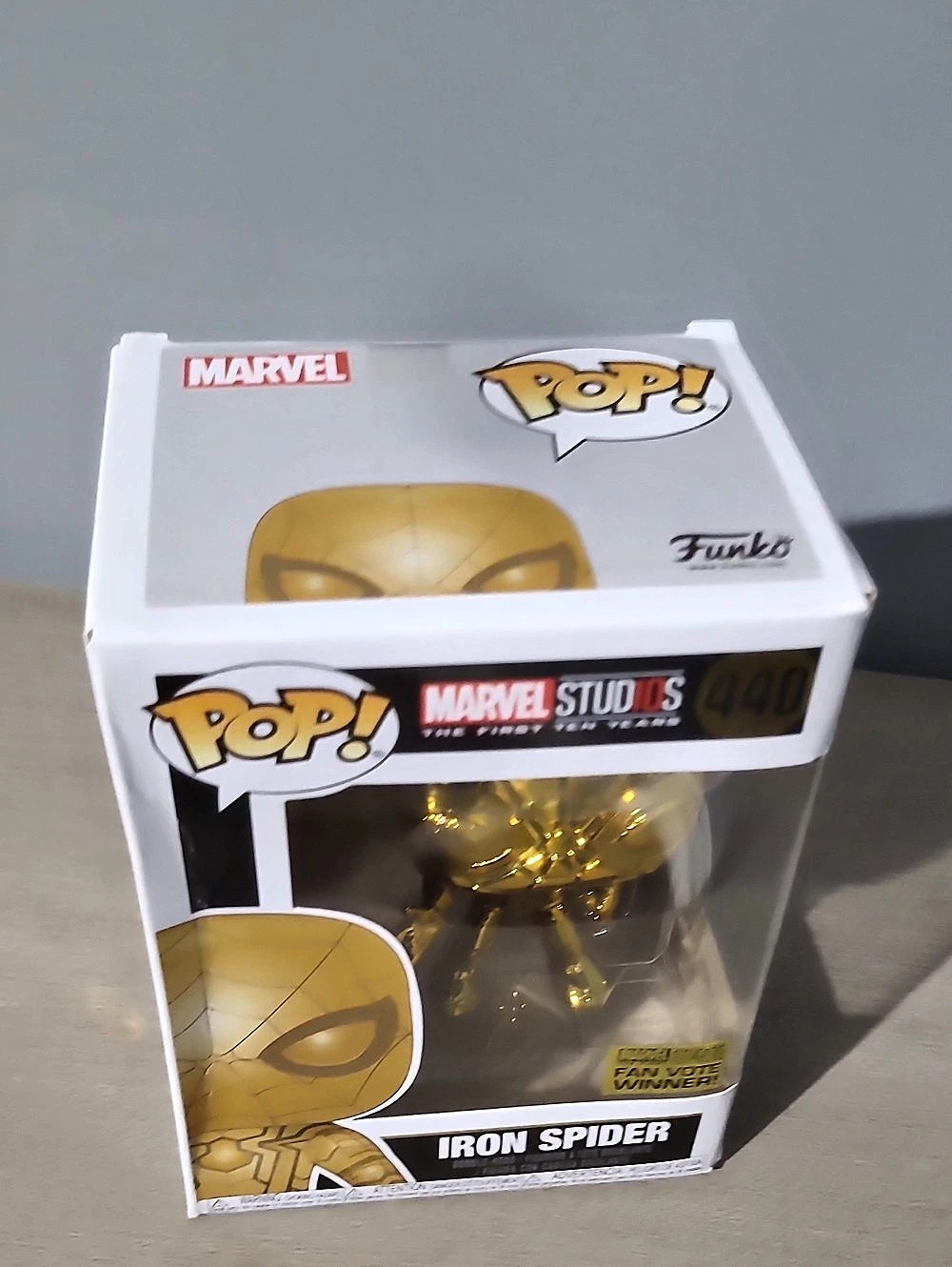 Funko Iron Spider #440 Gold Chrome Marvel Studios Figure